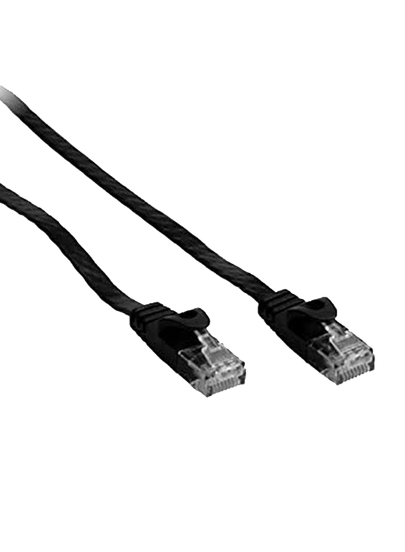 G&BL 2-Meter Flat Network Patch CAT6 RJ45 Cable, RJ45 Male to RJ45 for All RJ45 Devices, 30027, Black