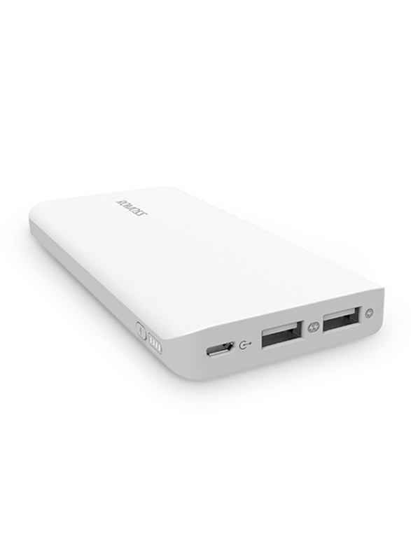 Romoss 10000mAh Domino Fast Charging Power Bank, with Micro USB Input, Bundle Pack, 2 Pieces, White