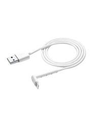 Cellularline 1-Meter Stand Lightning Cable, USB A Male to Lightning for Apple iPhone, White