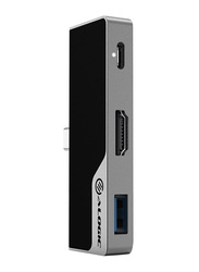 Alogic 60W USB Type-C Docking Station Nano MINI and USB Type-A with Audio & Power, ULDNAMN-UA-SGR, Space Grey