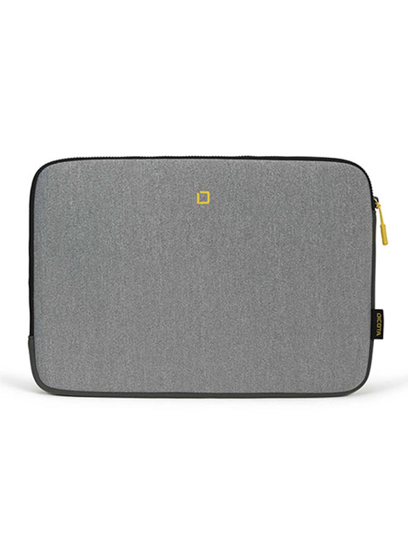 Dicota Skin Flow 13-14.1-inch Sleeve Laptop Bag, Grey/Yellow