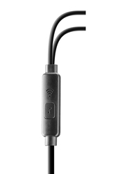 Cellularline Acoustic Wired In-Ear Earphones with Mic, Black