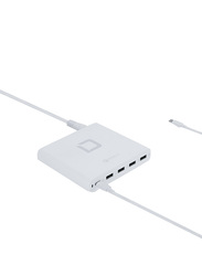 Dicota Universal USB Type-C and USB Type-A Charger for Notebook with EU/UK Port, D31698, White