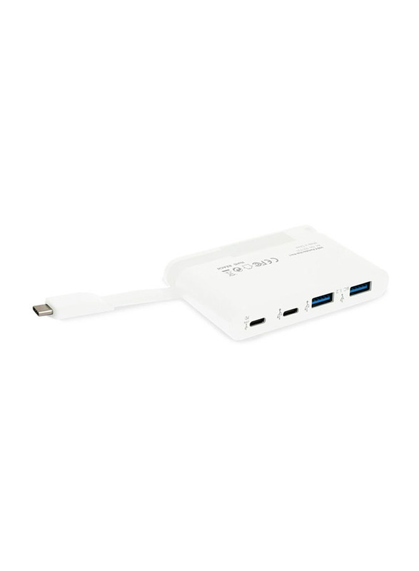 Dicota 4-in-1 USB Type-C Portable Hub for PC, D31731, White