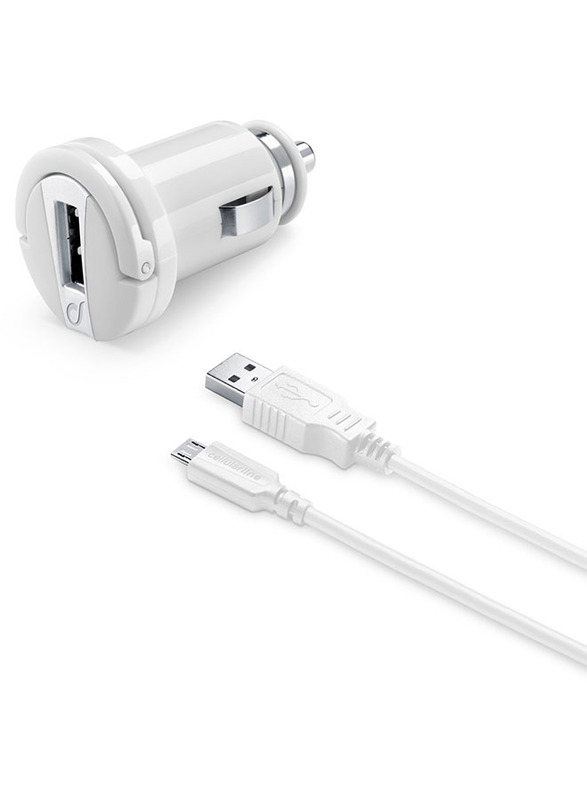 Cellularline 10W Fast Car Charger, 2.1 Adapter + Micro USB Cable