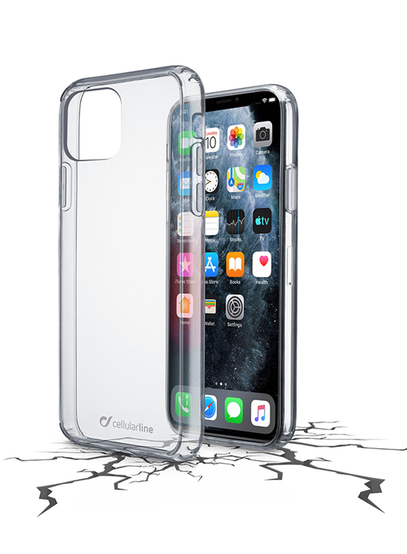 Cellular Line Apple iPhone 11 Pro Clear Duo Hard Case TPU Mobile Phone Case Cover, Transparent