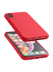 Cellular Line Apple iPhone XS Max Sensation Soft Touch Silicone Mobile Phone Case Cover, Red