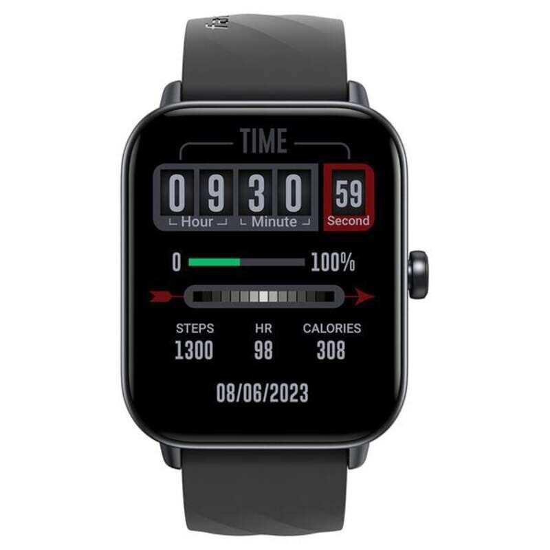 

Titan Fastrack Revoltt X Smart Watch 1.83" TFT Square Display, BT Calling, HRM, SpO2, AI Voice - Black