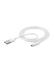 Cellularline 1.2-Meter USB Type A Cable, USB-Type C Male to USB Type A for Smartphones, White