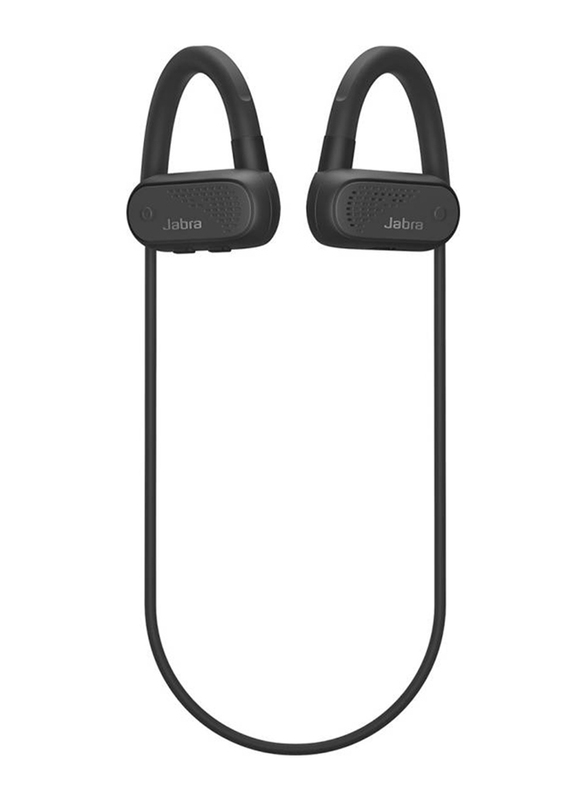 سماعات جابرا ايليت اكتيف 45e بتصميم داخل الاذن حول الرقبة لاسلكية بلوتوث وخاصية الغاء الضوضاء مع مايكروفون, أسود