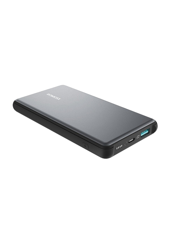 Romoss 10000mAh Mt10 Pro Quick Charge 3.0 Power Bank, with USB Type-C Input, Grey