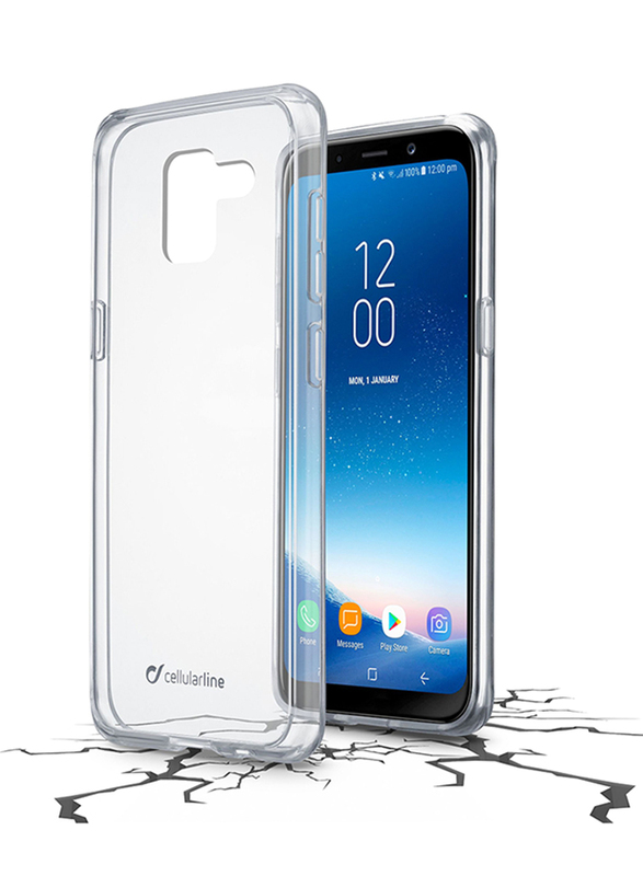 Cellular Line Samsung Galaxy A8 Clear Duo Hard Mobile Phone Case Cover, Clear
