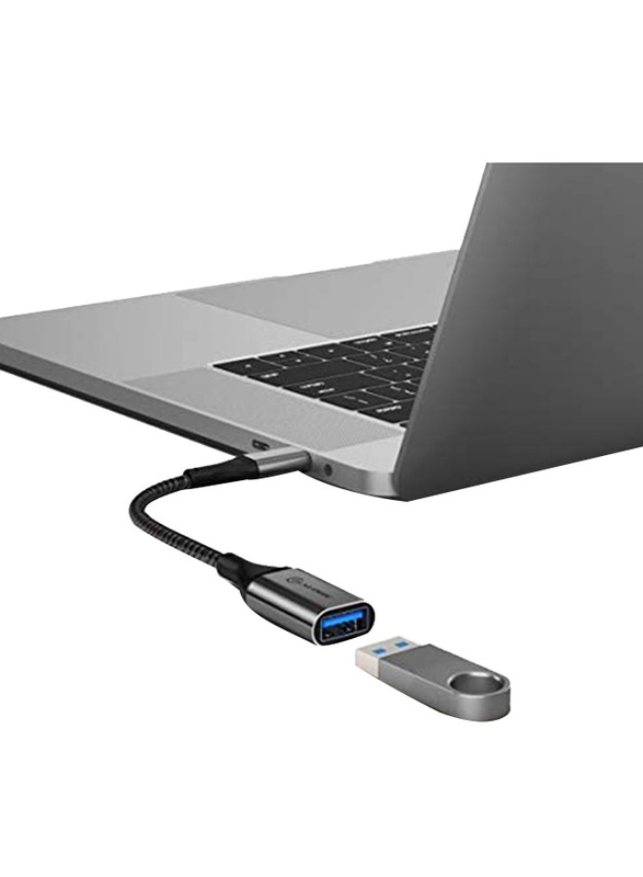 Alogic 15cm Super Ultra Series USB 3.1 (Gen 1) Cable, USB Type-C Male to USB Type A Female for Smartphones/Tablets/Laptops, Space Grey