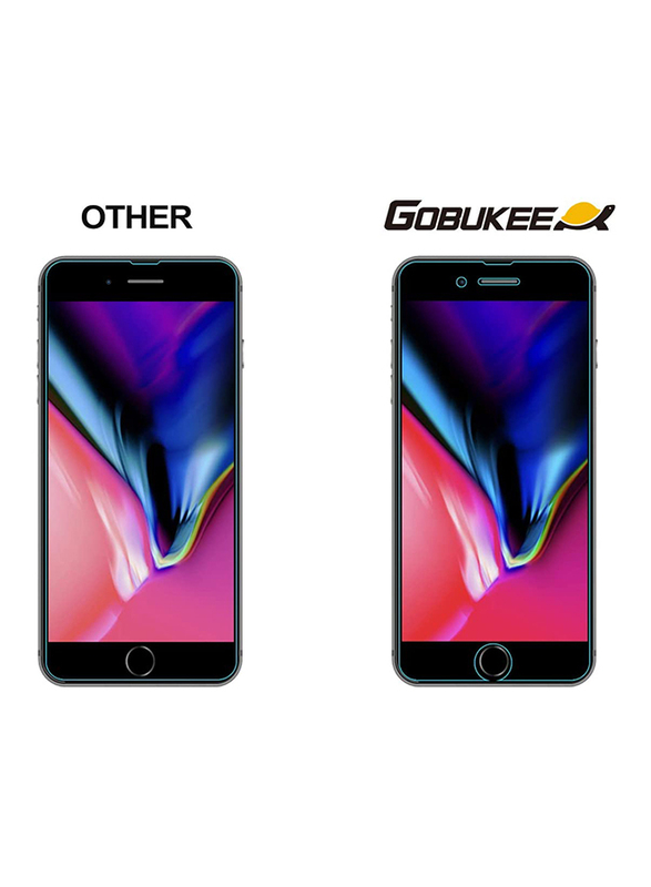 Gobukee Apple iPhone 8 G-Dual Force Glass Ultra Clear Tempered Glass Screen Protector, Clear