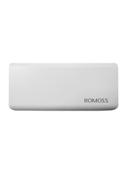 Romoss 10000mAh Solit 5 Fast Charging Power Bank, with Micro USB Input, Bundle Pack, 2 Pieces, White/Grey