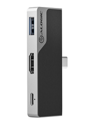 Alogic 60W USB Type-C Docking Station Nano MINI and USB Type-A with Audio & Power, ULDNAMN-UA-SGR, Space Grey