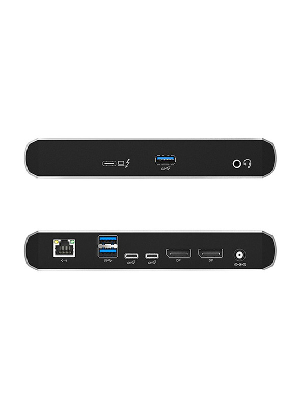Alogic Thunderbolt 3.0 and USB-C Turbo Docking Station with Dual Display for Laptop, TB3DTRG2, Black