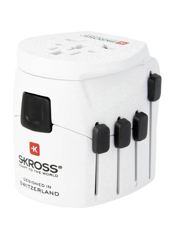 Skross World 1575W Wall Charger, 4 Plug Pro World 6.3A Multi USB Adapter, 1103175, White