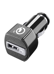 Cellularline 18W Car Charger, USB Type-C and USB Type-A Cable Power Delivery, QC Huawei Charging Kit, CBRHUKITQCTYCK, Black