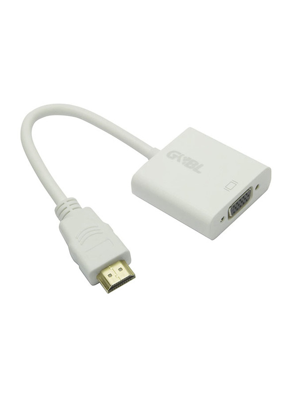G&BL VGA Adapter, HD HDMI Male to VGA Female for Display Devices, 3599, White
