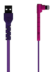 Coloud 1.2-Meter The Super Lightning Cable, USB Type A Male to Lightning for Apple Devices, Red/Purple