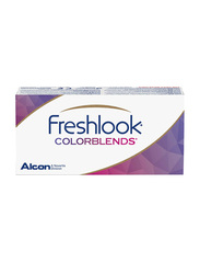 FreshLook Colorblends Plano Monthly Pack of 2 Contact Lenses, Without Power, Amethyst, 0.00