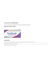 FreshLook Colorblends Plano Monthly Pack of 2 Contact Lenses, Without Power, Amethyst, 0.00