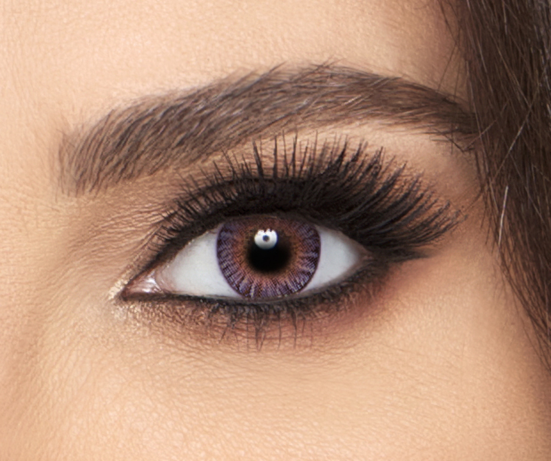 FreshLook Colorblends Plano Monthly Pack of 2 Contact Lenses, Without Power, Amethyst, 0.00
