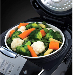 راسل هوبز جهاز طهي متعدد الاستخدامات سعة 5 لتر ، 900 واط ، 21850 ، أسود / فضي