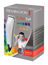 Remington ColourCut Hair Clipper & Trimmer Shaver Kit for Men with 9 Combs, HC5035, White