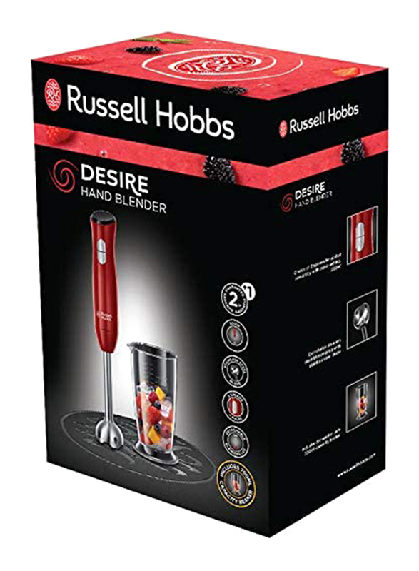 Russell Hobbs 700ml Desire Hand Blender, 500W, 24690-56, Red