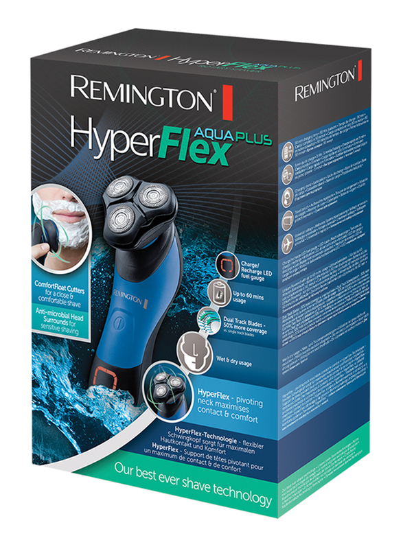 Remington HyperFlex Aqua Plus Rotary Shaver, XR1450, Blue/Black
