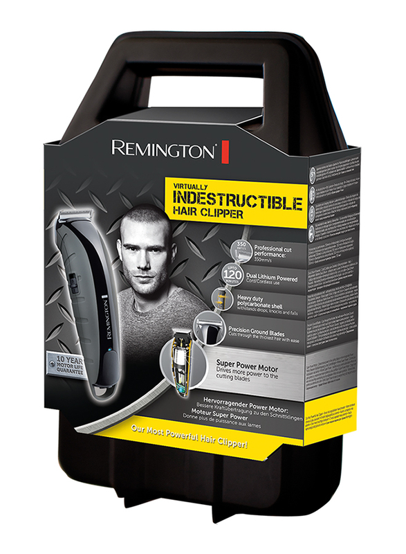 Remington Virtually Indestructible Hair Clipper, HC5880, Grey/Black