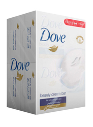 Dove Beauty Cream Soap Bar, White, 135gm, 4 Pieces