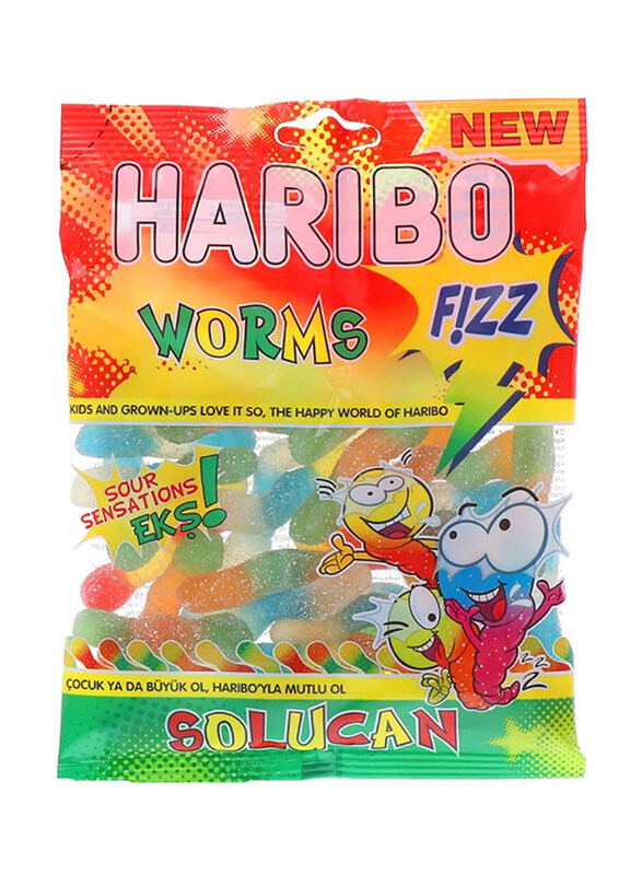 

Haribo Worms Sour Gummies Candies, 160g