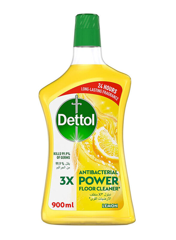 

Dettol Antibacterial 3x Power Floor Cleaner with Lemon Scent, 900ml