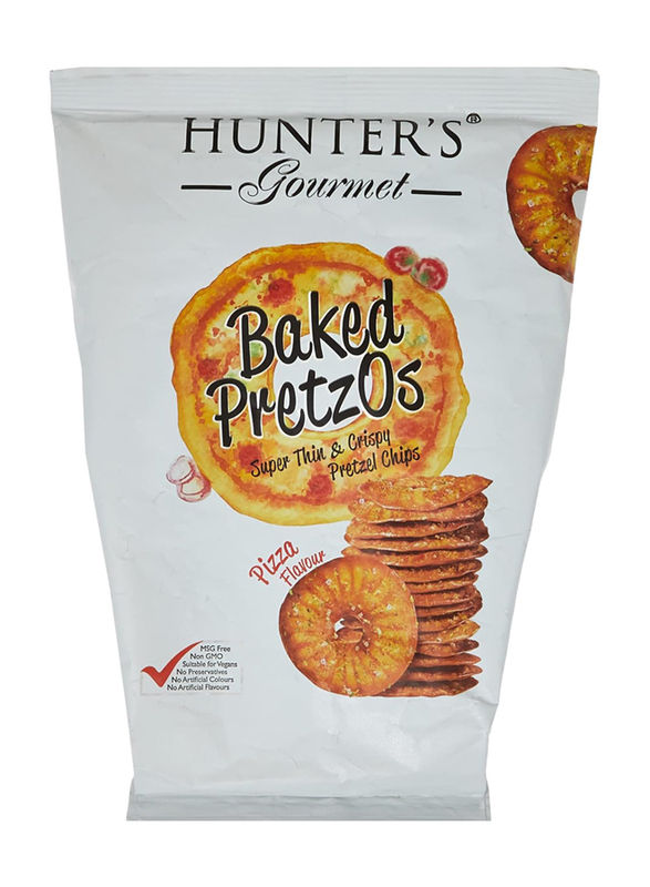 Hunter's Gourmet Baked Pretzos Pretzel Chips Pizza Flavour, 160g