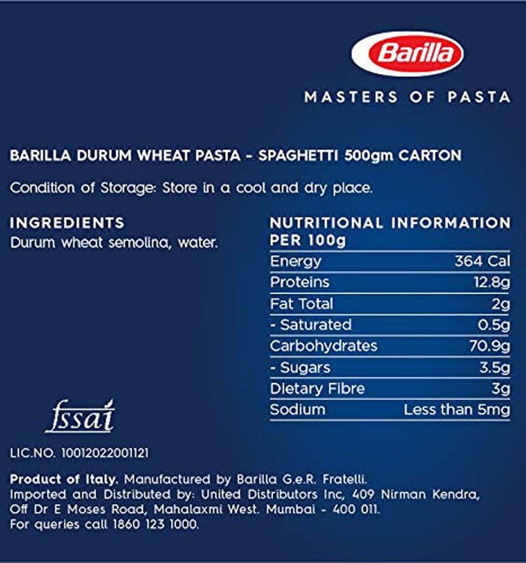 Barilla Spaghetti No.5 Pasta, 500g