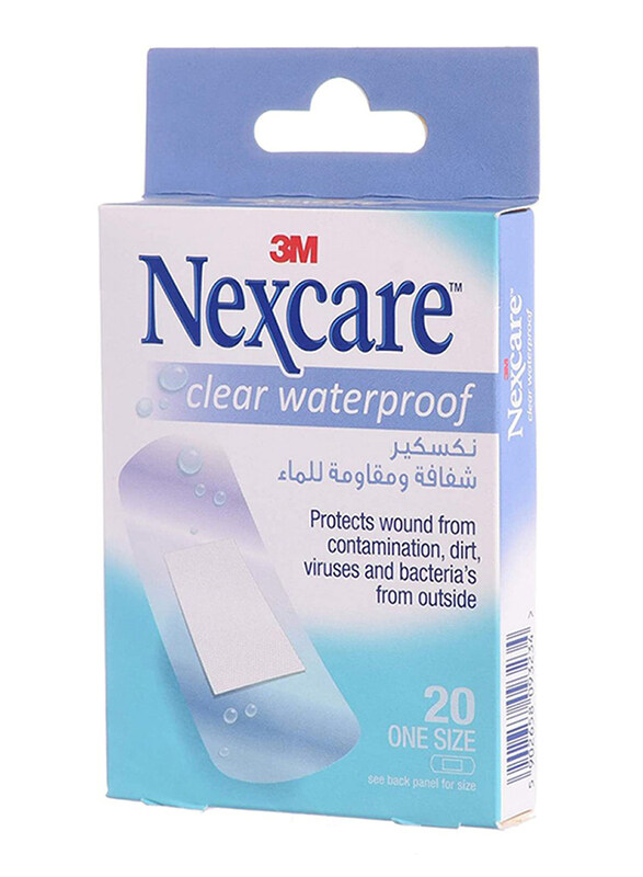 

3M Nexcare Waterproof Bandages, Clear, 20 Pieces