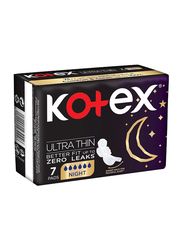 Kotex Ultra Thin Night Pads with Wings, 7 Pieces