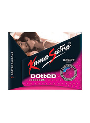 Kamasutra Dotted Condom, 3 Pieces