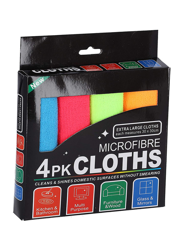 RoyalFord Microfiber Cloth Set, Multicolour, 4 Pieces