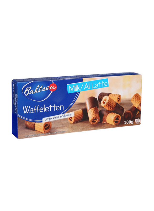 Bahlsen Waffeletten Milk Chocolate Coated Wafer Rolls, 100g