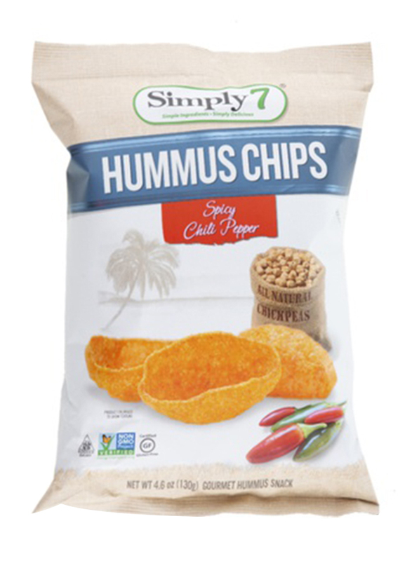 Simply 7 Hummus Spicy Chilli Pepper Chips, 130g