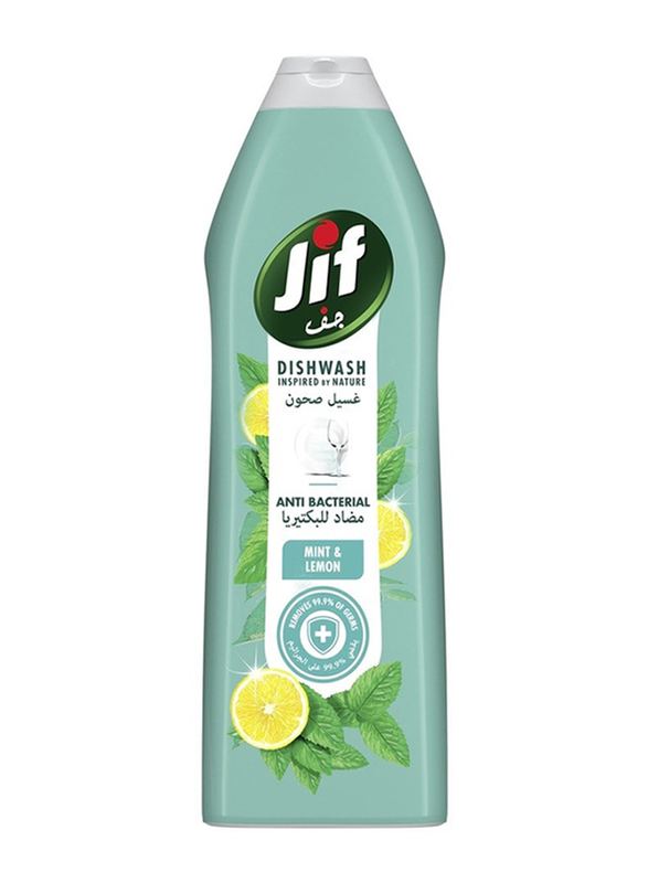 Jif Antibacterial Mint & Lemon Dishwashing Liquid, 750ml