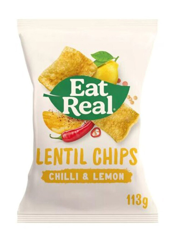 Eat Real Lemon & Chilli Lentil Chips, 113g