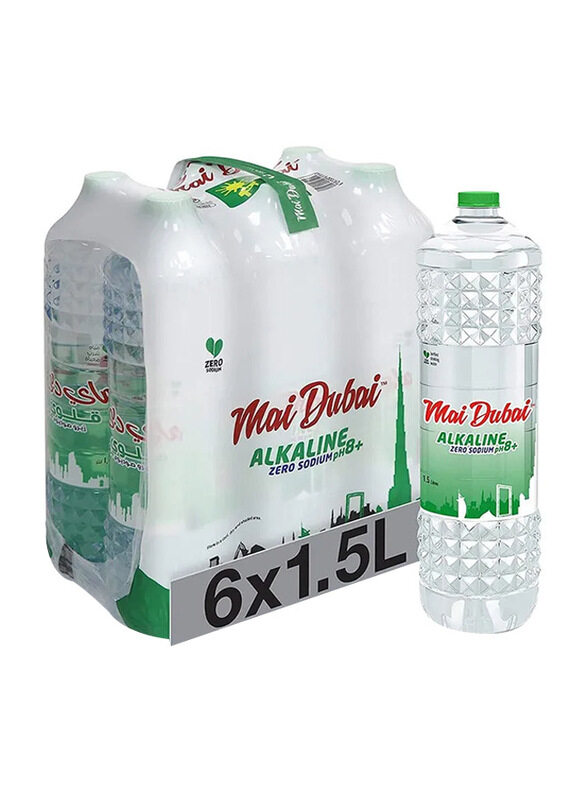 

Mai Dubai Zero Sodium Alkaline Drinking Water, 6 x 1.5 Liters