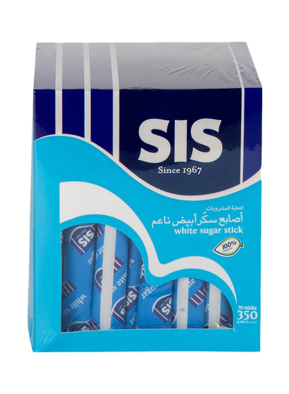 SIS White Sugar Sticks, 70 Pieces, 350gm
