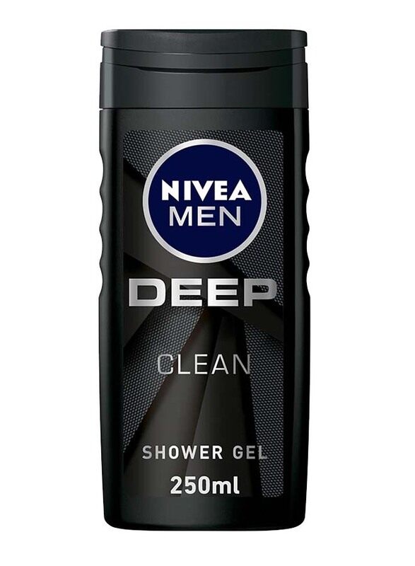 

Nivea Men Deep Clean Shower Gel with Microfine Clay for Body, Face & Hair, 250ml