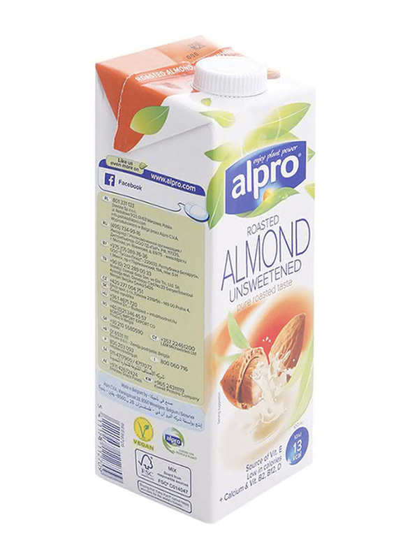 Alpro Unsweetened Roasted Almond Drink, 1 Liter